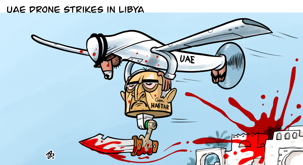  UAE DRONE STRIKES IN LIBYA by Emad Hajjaj