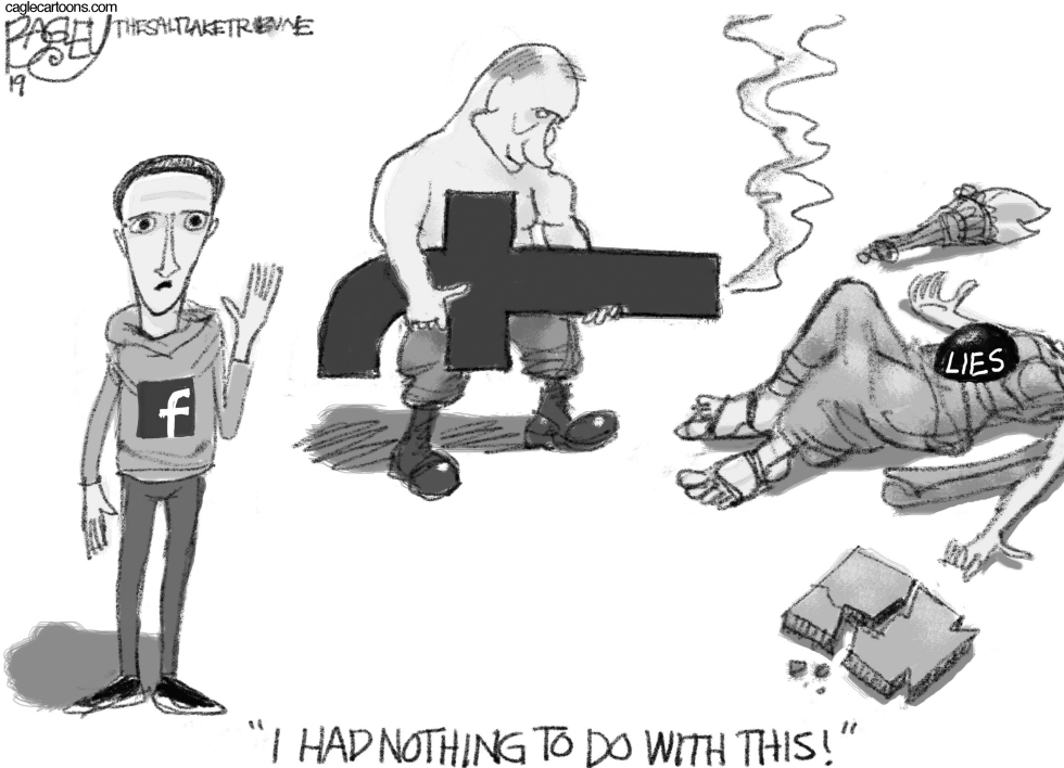  FACEBOOK FATALITY by Pat Bagley