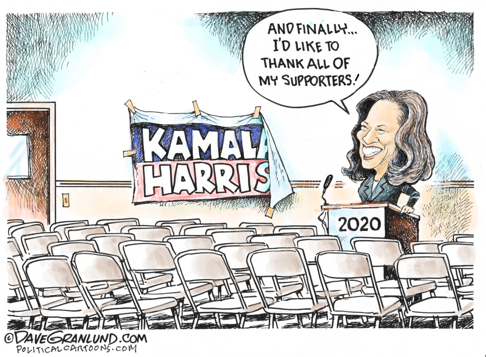  KAMALA HARRIS QUITS 2020 RACE by Dave Granlund