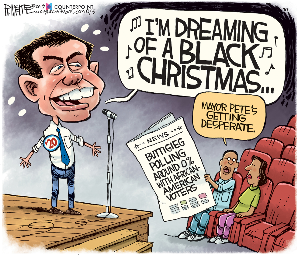  BUTTIGIEG BLACK CHRISTMAS by Rick McKee