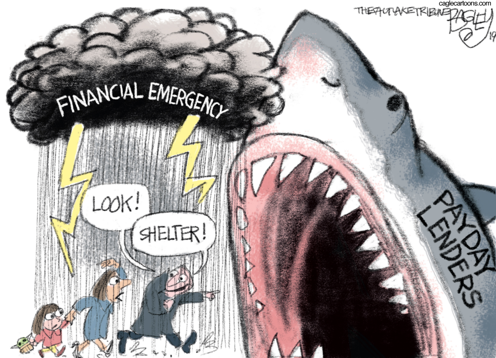  PAYDAY LOAN SHARKS by Pat Bagley