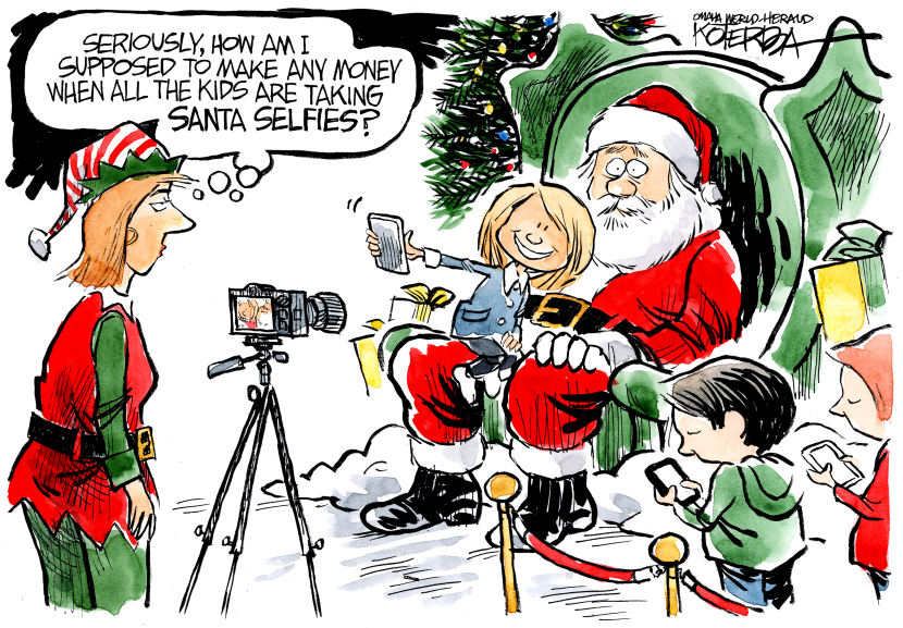 Santa Selfies by Jeff Koterba