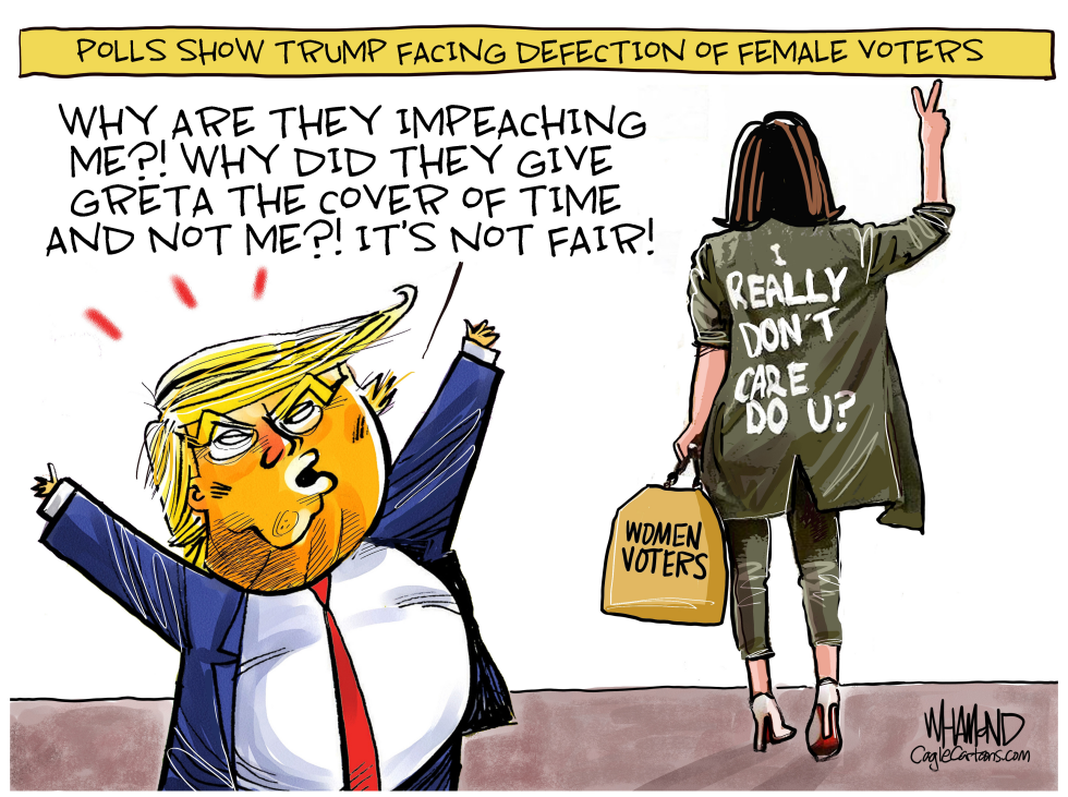  TRUMP LOSING FEMALE SUPPORT by Dave Whamond