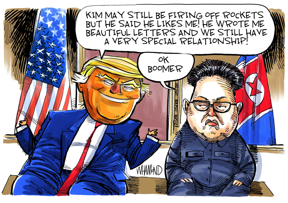  KIM JONG UN HAS MORE TESTS FOR TRUMP by Dave Whamond