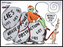 GRINCH TRUMP AND DOG MITCH by J.D. Crowe
