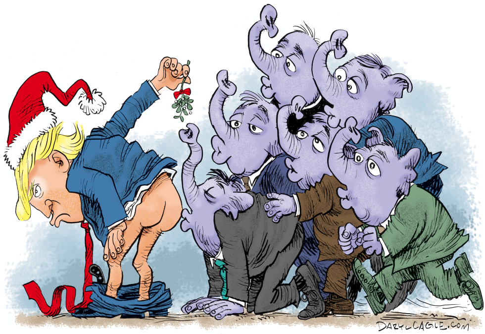 Kiss Trump Christmas Butt