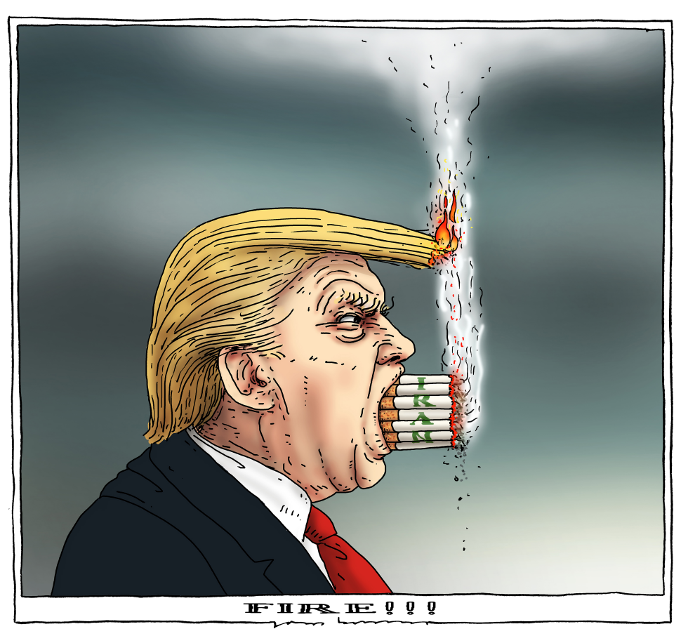  TRUMP IRAN FIRE by Joep Bertrams