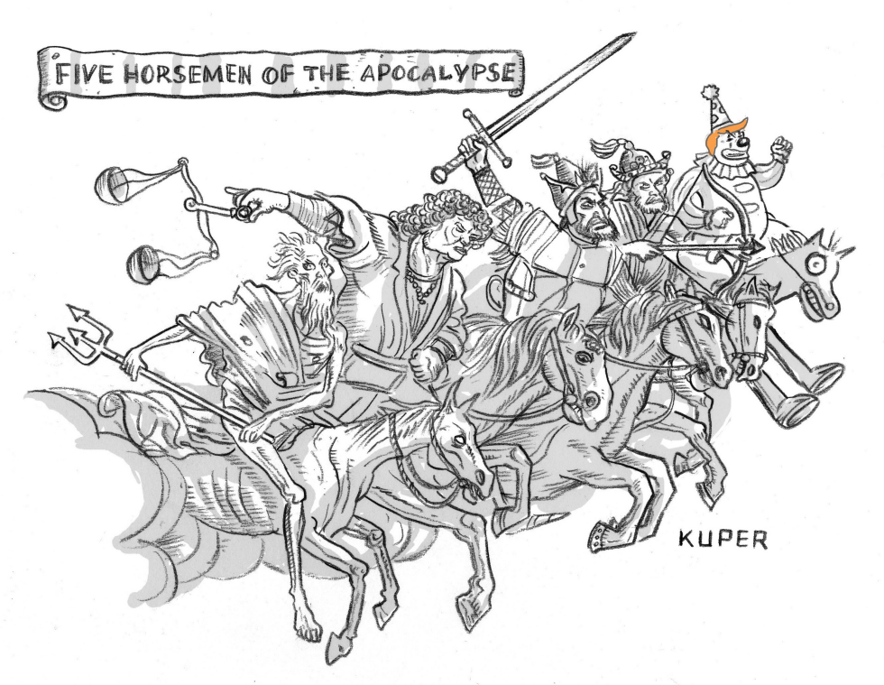  FIVE HORSEMEN OF THE APOCALYPSE by Peter Kuper