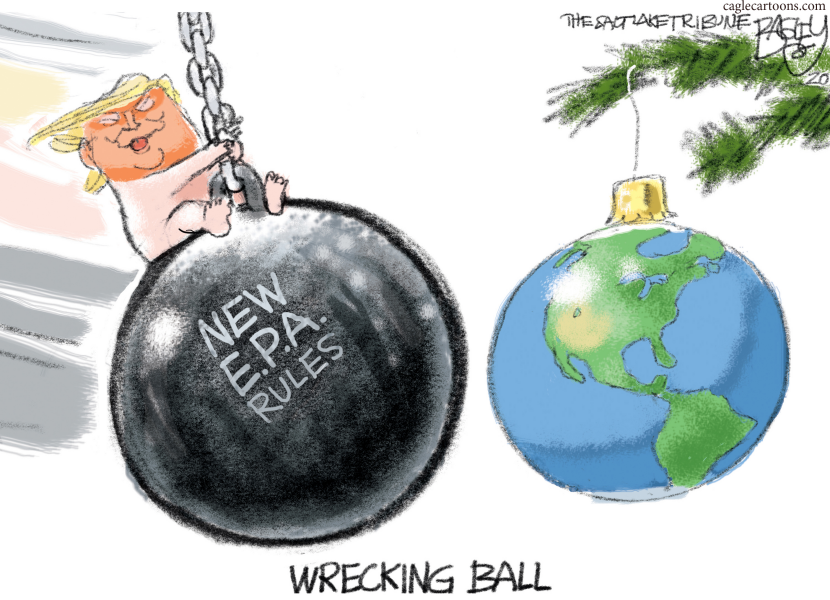 Trump Swings EPA Rules Wrecking Ball at Earth Ornament