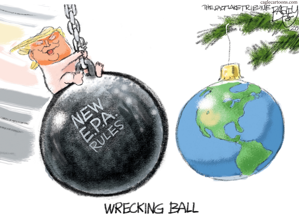 Trump Swings EPA Rules Wrecking Ball at Earth Ornament