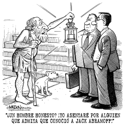 DIOGENES BUSCA A UN HOMBRE QUE ADMITA QUE CONOCIO A JACK ABRAMOFF by R.J. Matson