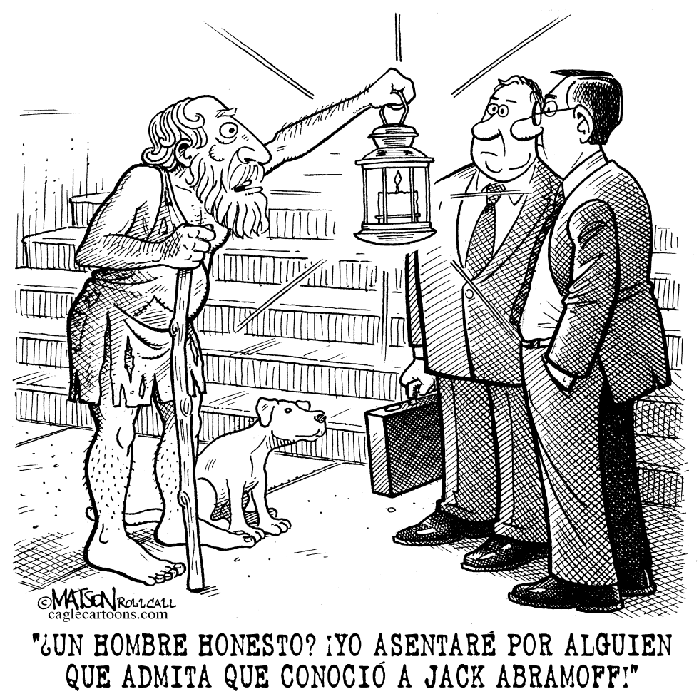 Diogenes busca a un hombre que admita que conocio a Jack Abramoff