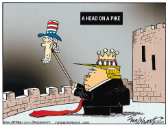 HEAD ON A PIKE by Bob Englehart