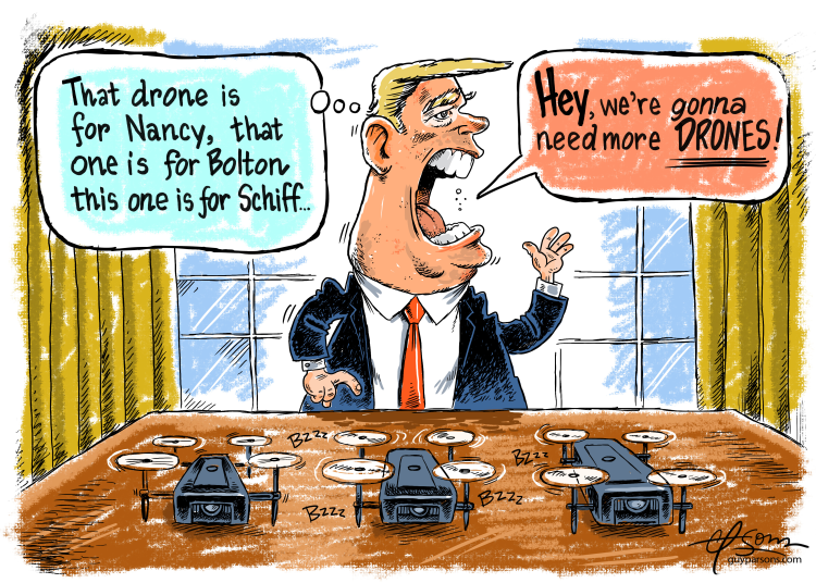 Image result for trump drone cartoon