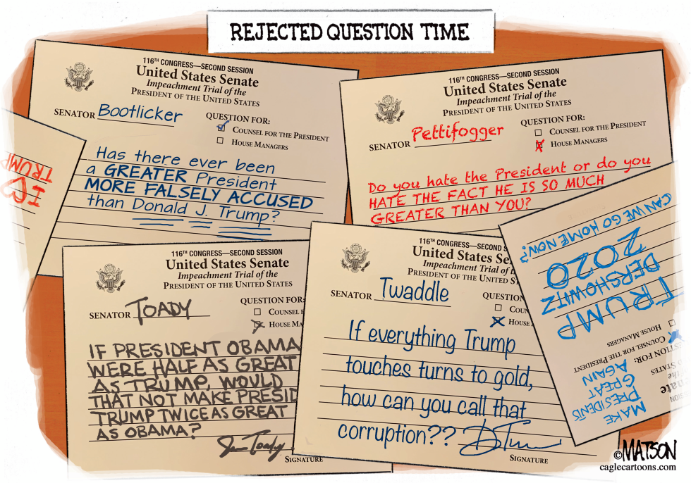 Rejected Senate Questions Time