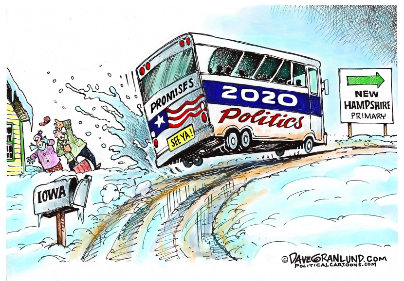 Iowa to NH Primary 2020