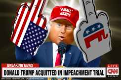 SMALL HANDS TRUMP by Bart van Leeuwen