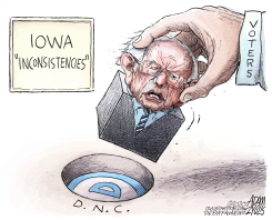 SANDERS DOESNT FIT by Adam Zyglis