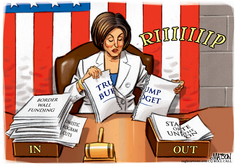 Pelosi Rips Up Trump Budget