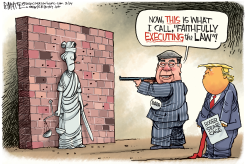 BARR EXECUTES THE LAW by Rick McKee