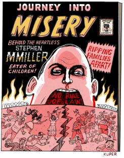 STEPHEN MILLER MONSTER by Peter Kuper