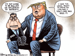 TRUMP INFLUENCING BARR by Kevin Siers