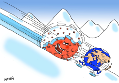 CORONAVIRUS SNOWBALL by Stephane Peray
