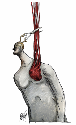 THOUGHTS VS FEELINGS by Angel Boligan