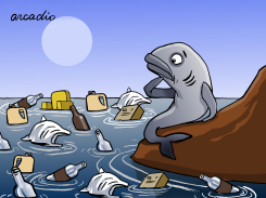 POLLUTED OCEANS by Arcadio Esquivel