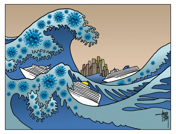 Tsunami Cartoon - Tsunami Breaks Record Opinion Chinadaily Com Cn