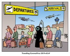 TRAVELLING CORONAVIRUS by Arend van Dam