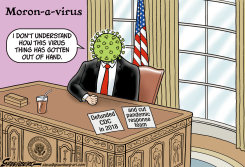 MORON-A-VIRUS OUTBREAK by Steve Greenberg