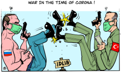 WAR IN THE TIME OF CORONA by Emad Hajjaj