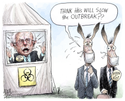 BERNIE CONTAINMENT by Adam Zyglis