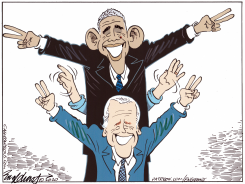 BIDEN IN FRONT by Bob Englehart