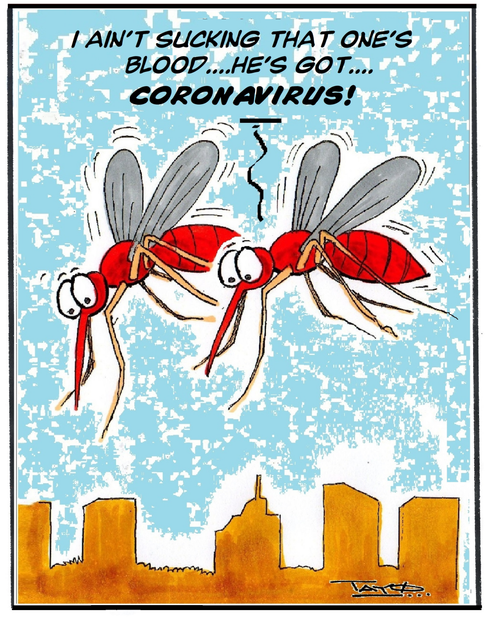 Coronavirus - A scared Mosquito