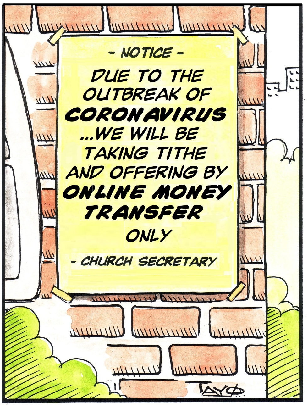 Coronavirus - Church takings