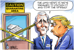 CONTAINING THE SPREAD by Dave Whamond
