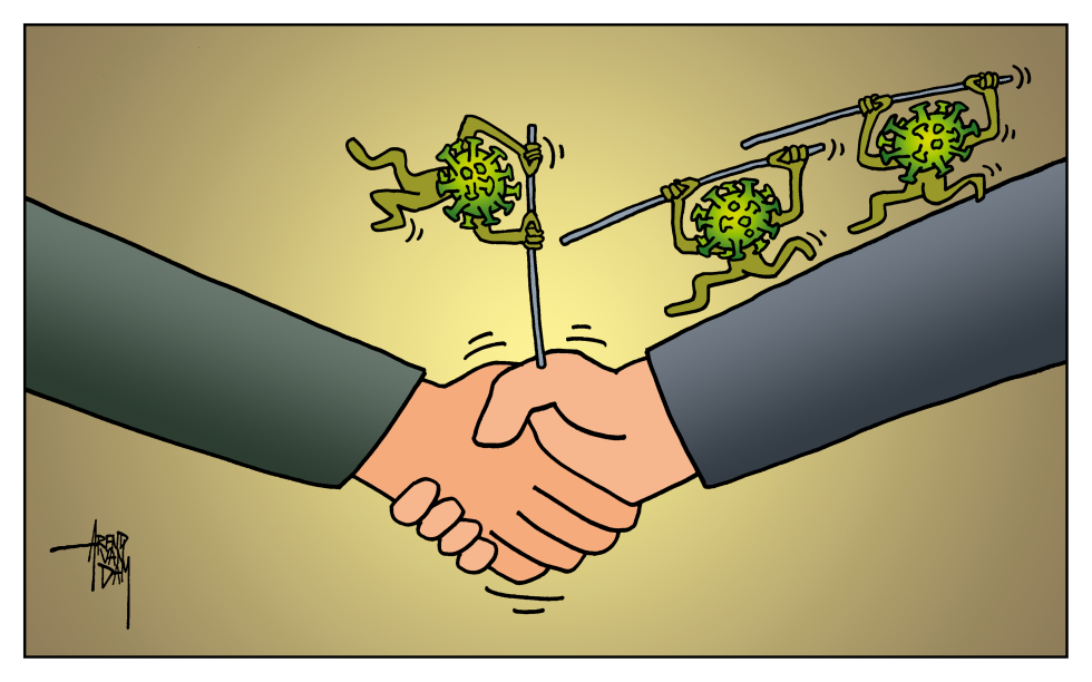 contagious handshake