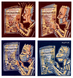 CORONAVIRUS FEARS by Peter Kuper