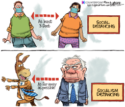 SOCIALISM DISTANCING by Rick McKee