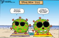 CORONA VIRUS SPRING BREAK by Bruce Plante