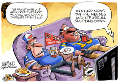 CORONAVIRUS SPORTS SHUTDOWN by Dave Whamond