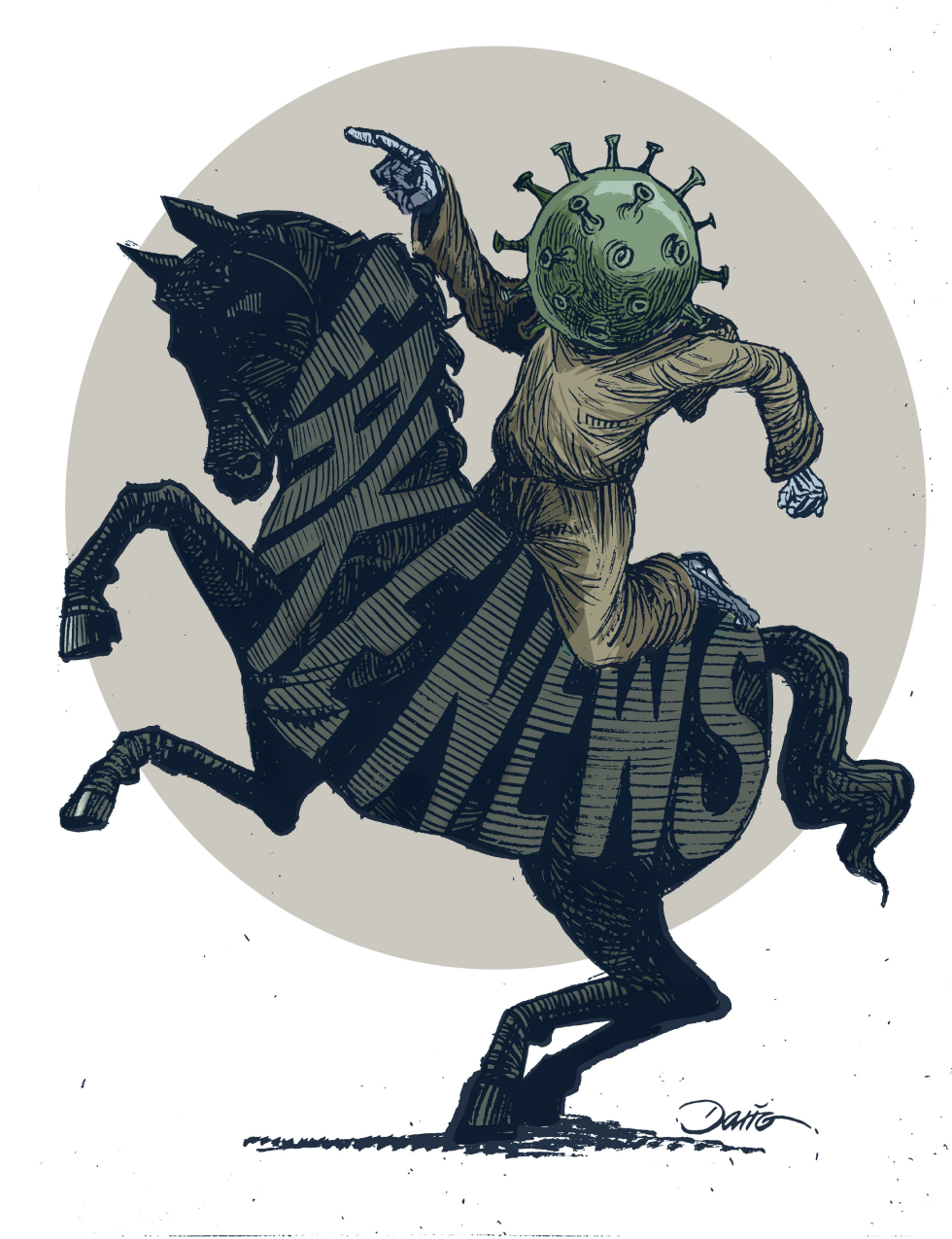 The virus riding