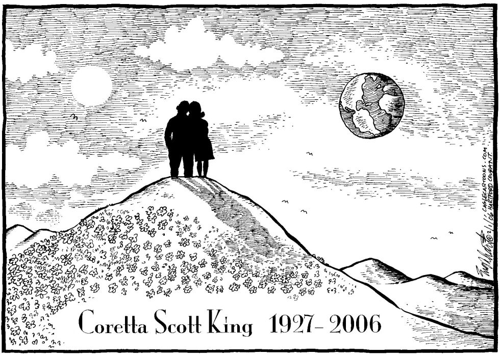  CORETTA SCOTT KING by Bob Englehart