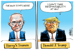 THE BUCK STOPS NOT WITH ME by Dave Whamond