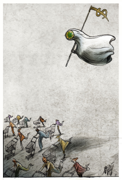 PANIC SHOPPING by Angel Boligan