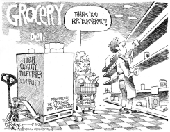 GROCERY STORE CHAOS by John Darkow