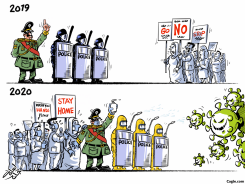 HUMANS & CORONAVIRUS by Osama Hajjaj