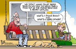 TOILET PAPER BACK IN MY DAY by Bruce Plante